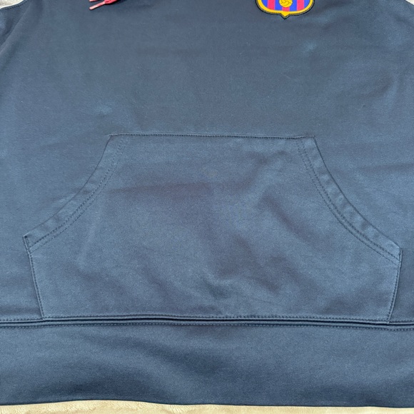 Official Merch FCB FC Barcelona Men’s Grey/Blue Hoodie Sweatshirt Size Small - Picture 10 of 12
